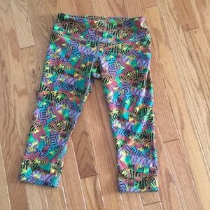 Colorful workout capris